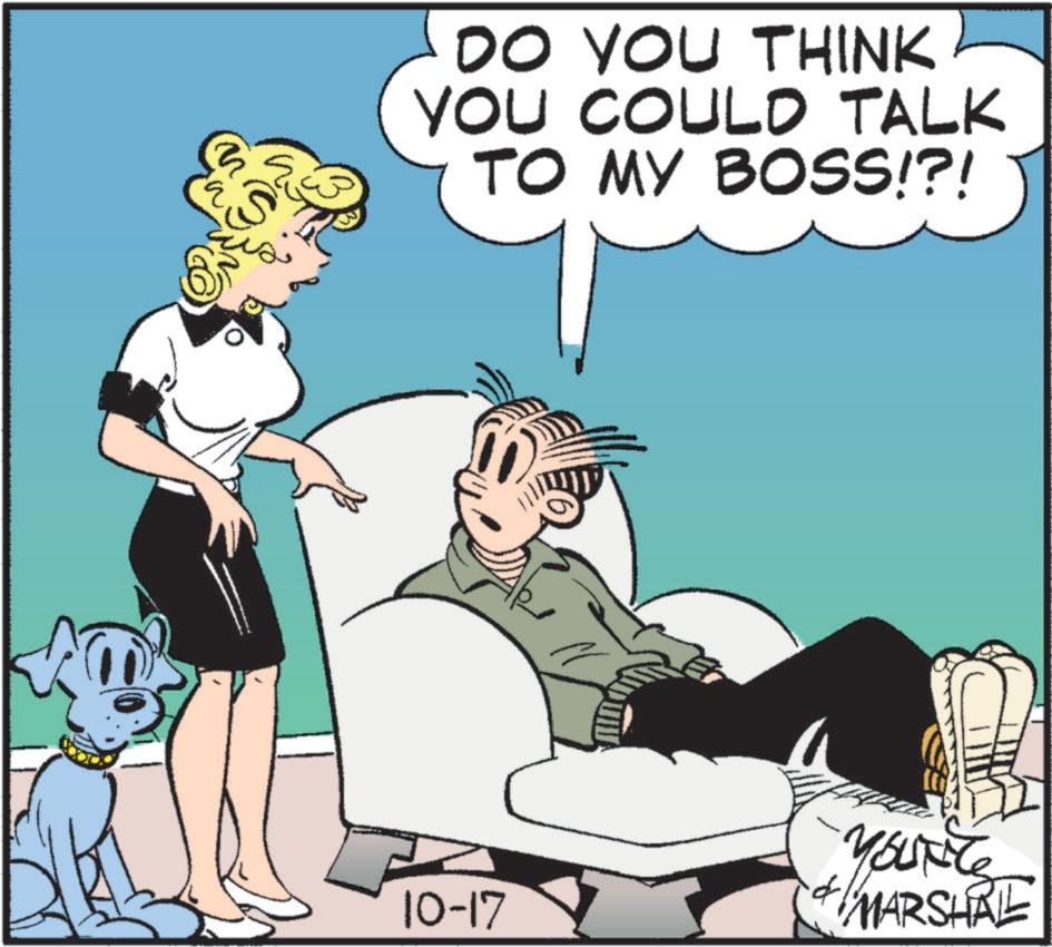 Animated cartoon OCR: S DO YOU THINK YOU COULD TALK TO MY BOSS!?! 10-17 YOUNG MARSHAL S DO YOU THINK YOU COULD TALK TO MY BOSS ! ? ! 10-17 YOUNG MARSHAL