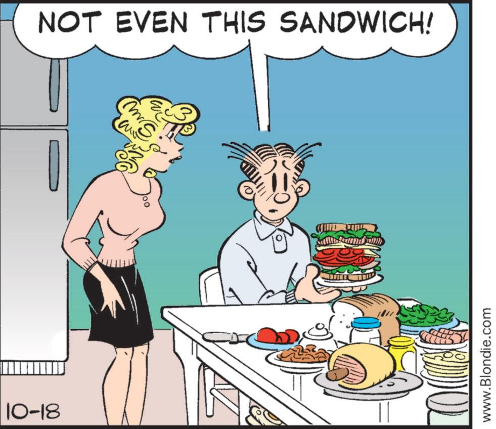 Fiction OCR: 10-18 NOT EVEN THIS SANDWICH! S www.Blondie.com 10-18 NOT EVEN THIS SANDWICH ! S www.Blondie.com