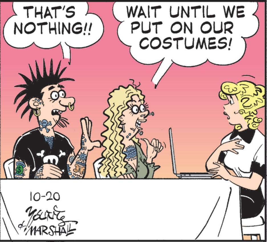 Animated cartoon OCR: THAT'S NOTHING!! 10-20 Yourite MARSHAL WAIT UNTIL WE PUT ON OUR COSTUMES! ?? 10 THAT'S NOTHING !! 10-20 Yourite MARSHAL WAIT UNTIL WE PUT ON OUR COSTUMES ! ?? 10