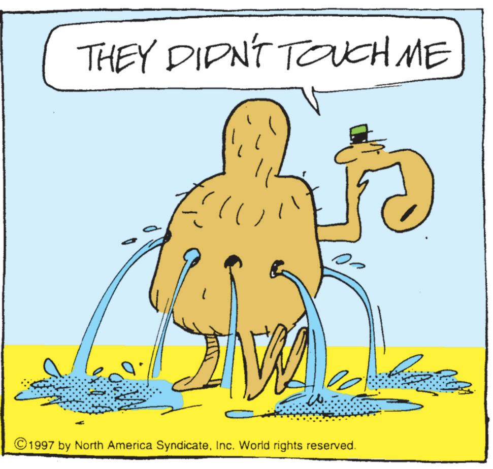 Clip art OCR: THEY DIDN'T TOUCH ME W ??? © 1997 by North America SyndicateInc. World rights reserved. THEY DIDN'T TOUCH ME W ??? © 1997 by North America SyndicateInc. World rights reserved .