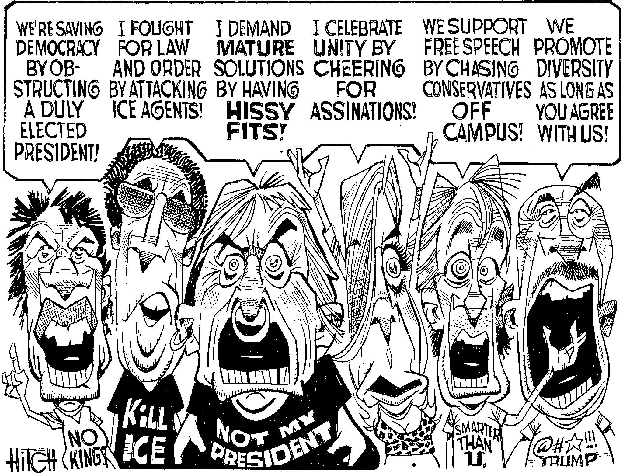 Fiction OCR: WE'RE SAVING I FOUGHT I DEMAND I CELEBRATE DEMOCRACY FOR LAW MATURE UNITY BY BY OB- AND ORDER SOLUTIONS CHEERING STRUCTING BY ATTACKING BY HAVING FOR ICE AGENTS! A DULY ELECTED HISSY ASSINATIONS! FITS! WE SUPPORT WE FREE SPEECH PROMOTE BY CHASING DIVERSITY CONSERVATIVES AS LONG AS OFF YOU AGREE CAMPUS! WITH US! PRESIDENT! NO KILL HilCH KINGS ICE NOT PRESIDENT MY SMARTER THAN ?. @#?!!! TRUMP WE'RE SAVING I FOUGHT I DEMAND I CELEBRATE DEMOCRACY FOR LAW MATURE UNITY BY BY OB- AND ORDER SOLUTIONS CHEERING STRUCTING BY ATTACKING BY HAVING FOR ICE AGENTS ! A DULY ELECTED HISSY ASSINATIONS ! FITS ! WE SUPPORT WE FREE SPEECH PROMOTE BY CHASING DIVERSITY CONSERVATIVES AS LONG AS OFF YOU AGREE CAMPUS ! WITH US ! PRESIDENT ! NO KILL HilCH KINGS ICE NOT PRESIDENT MY SMARTER THAN ? . @ # ? !!! TRUMP