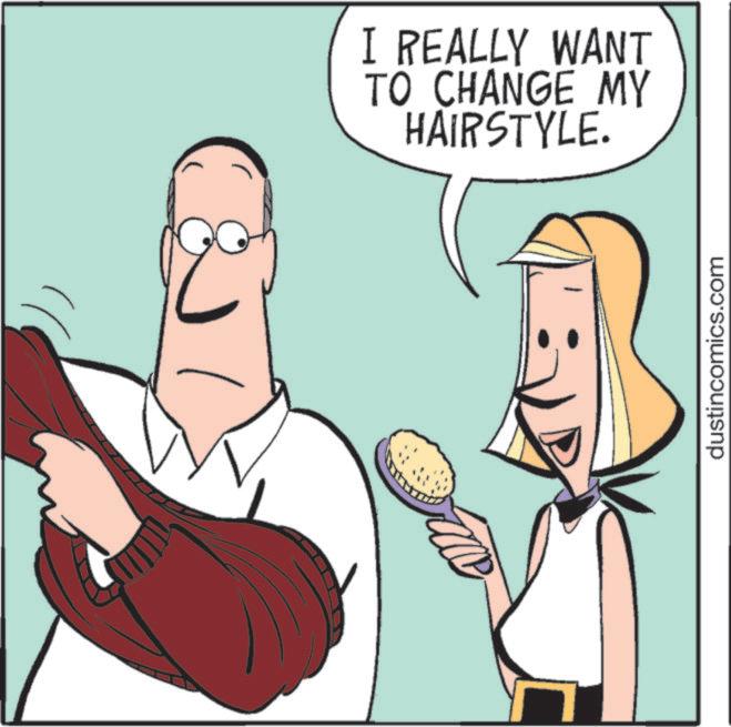 Fiction OCR: I REALLY WANT TO CHANGE MY HAIRSTYLE. dustincomics.com I REALLY WANT TO CHANGE MY HAIRSTYLE . dustincomics.com