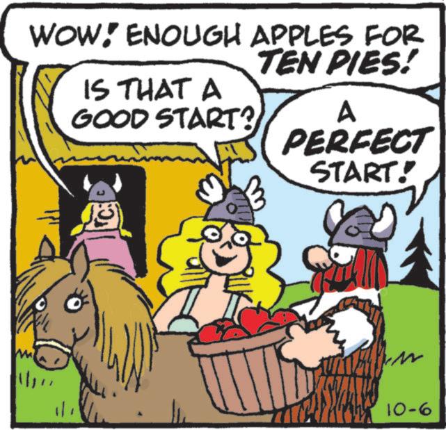 Clip art OCR: WOW! ENOUGH APPLES FOR IS THAT A GOOD START? TEN PIES! A PERFECT START! 1 3 1/1 10-6 WOW ! ENOUGH APPLES FOR IS THAT A GOOD START ? TEN PIES ! A PERFECT START ! 1 3 1/1 10-6