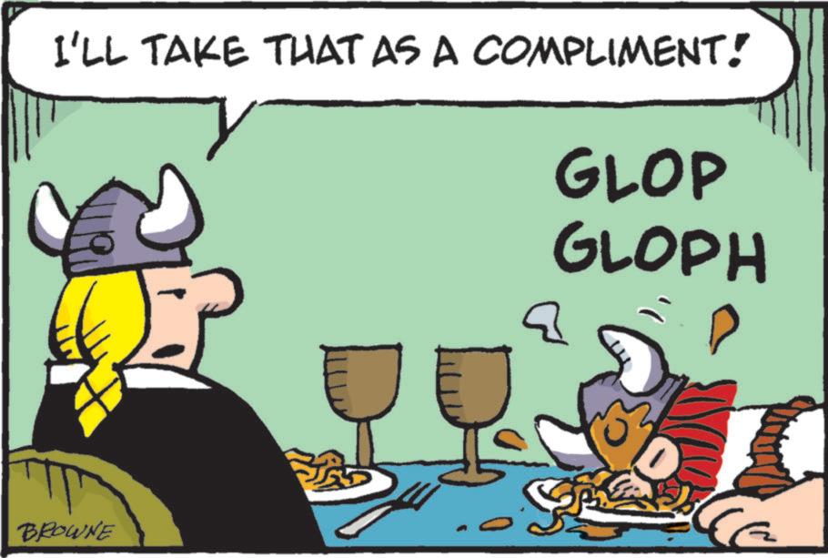 Fictional character OCR: I'LL TAKE THAT AS A COMPLIMENT! GLOP GLOPH 3 D BROWNE I'LL TAKE THAT AS A COMPLIMENT ! GLOP GLOPH 3 D BROWNE