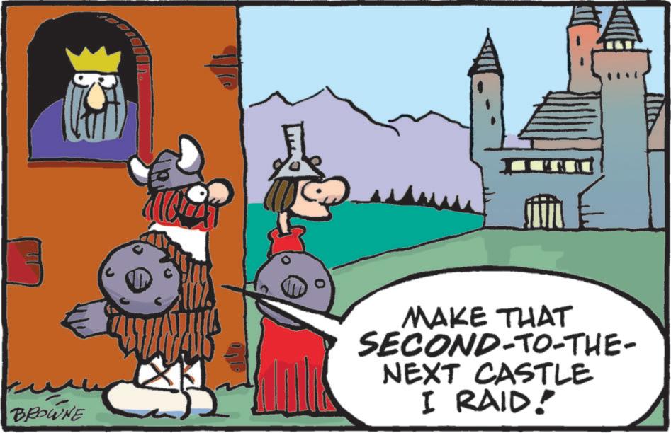 Working animal OCR: 10 BROWNE MAKE THAT SECOND-TO-THE- NEXT CASTLE I RAID! 10 BROWNE MAKE THAT SECOND - TO - THE- NEXT CASTLE I RAID !