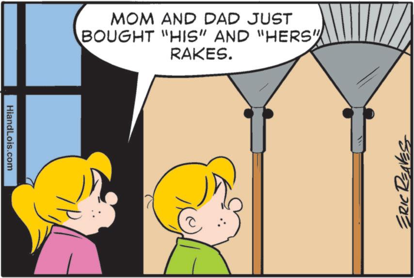 Animation OCR: HiandLois.com MOM AND DAD JUST BOUGHT "HIS" AND "HERS" RAKES. ERIC RENES HiandLois.com MOM AND DAD JUST BOUGHT " HIS " AND " HERS " RAKES . ERIC RENES