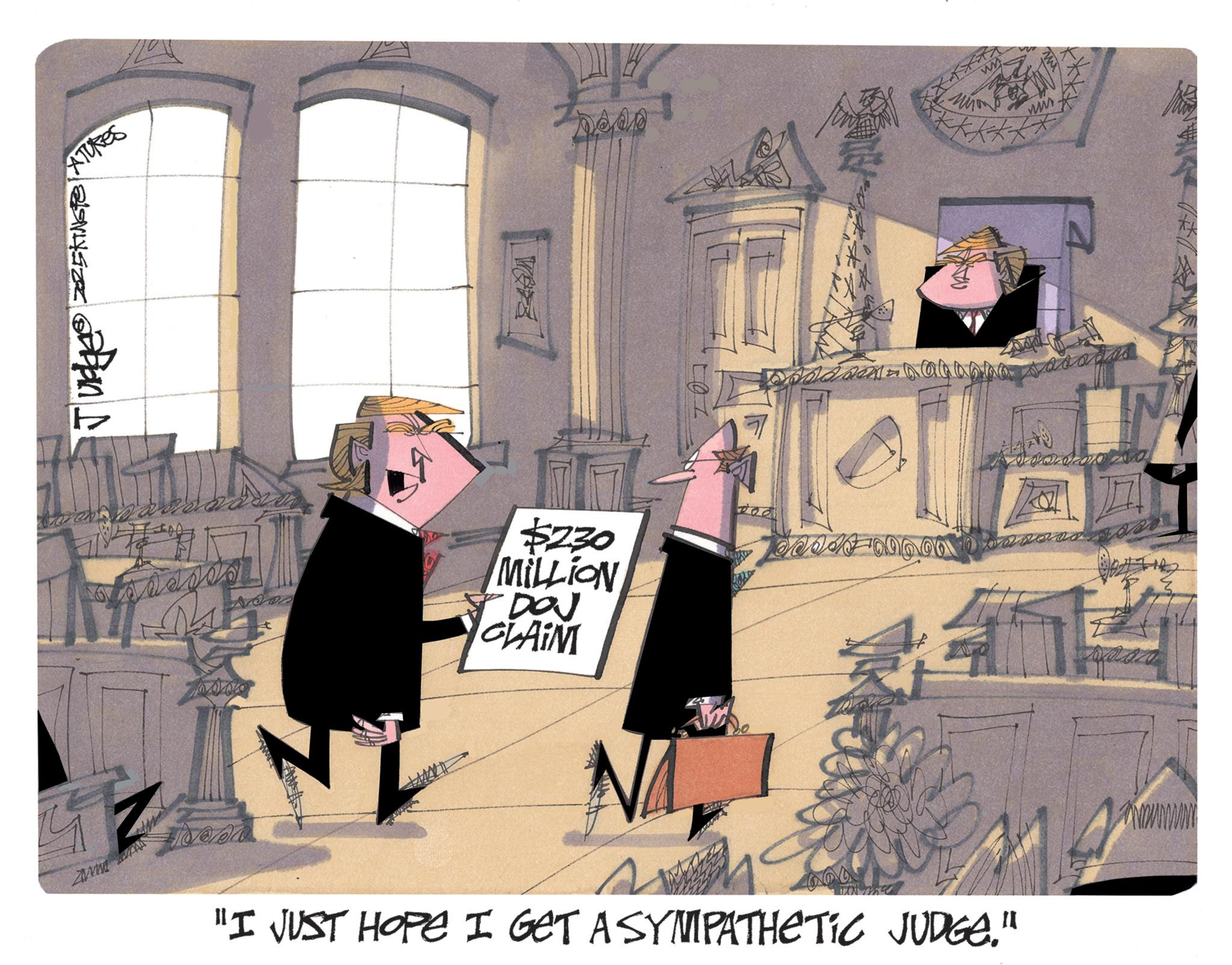 Graphic design OCR: ???? ATURES W ???? www Oba sasadas 70000 $230 MILLION DOJ CLAIM NA "I JUST HOPE I GET A SYMPATHETIC JUDGE." Voodoo sa ???? ATURES W ???? www Oba sasadas 70000 $ 230 MILLION DOJ CLAIM NA " I JUST HOPE I GET A SYMPATHETIC JUDGE . " Voodoo sa
