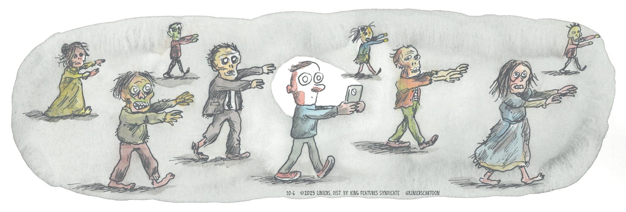 Fictional character OCR: 10-6 2025 LINIERSDIST. BY KING FEATURES SYNDICATE @LINIERSCARTOON 10-6 2025 LINIERSDIST . BY KING FEATURES SYNDICATE @LINIERSCARTOON