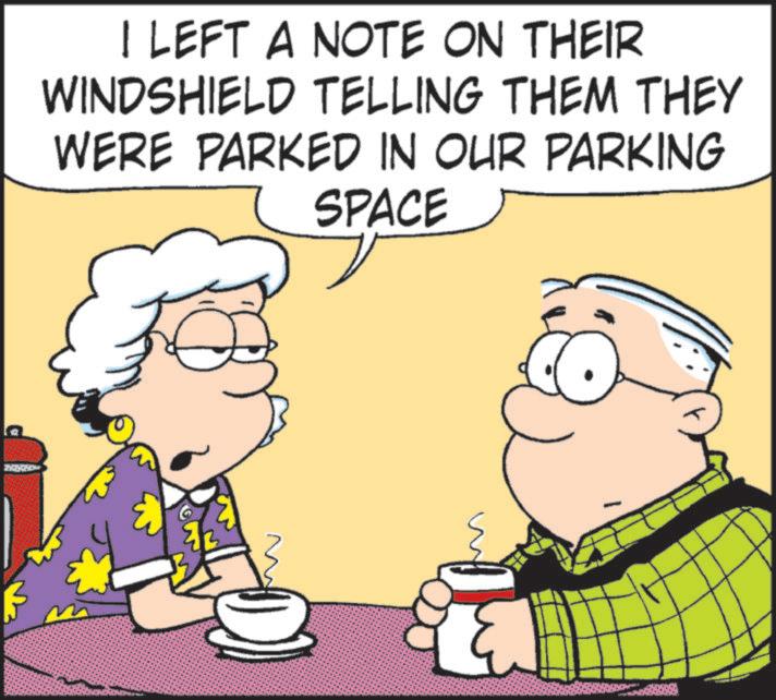 Graphics OCR: I LEFT A NOTE ON THEIR WINDSHIELD TELLING THEM THEY WERE PARKED IN OUR PARKING SPACE I LEFT A NOTE ON THEIR WINDSHIELD TELLING THEM THEY WERE PARKED IN OUR PARKING SPACE