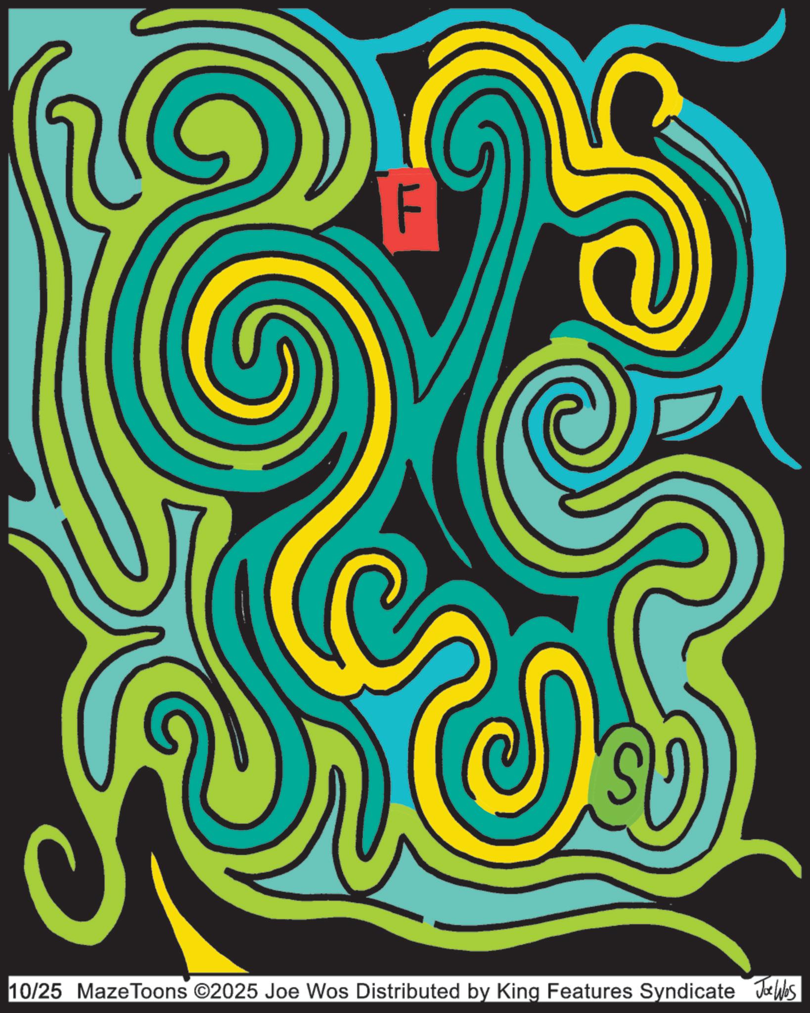 Modern art OCR: 10/25 Maze Toons ©2025 Joe Wos Distributed by King Features Syndicate Jobs 10/25 Maze Toons © 2025 Joe Wos Distributed by King Features Syndicate Jobs