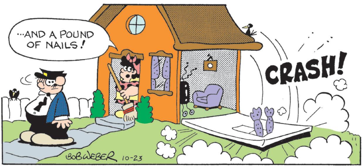 Comics OCR: …..AND A POUND OF NAILS! ?? BOBWEBER 10-23 CRASH! 60 … ..AND A POUND OF NAILS ! ?? BOBWEBER 10-23 CRASH ! 60
