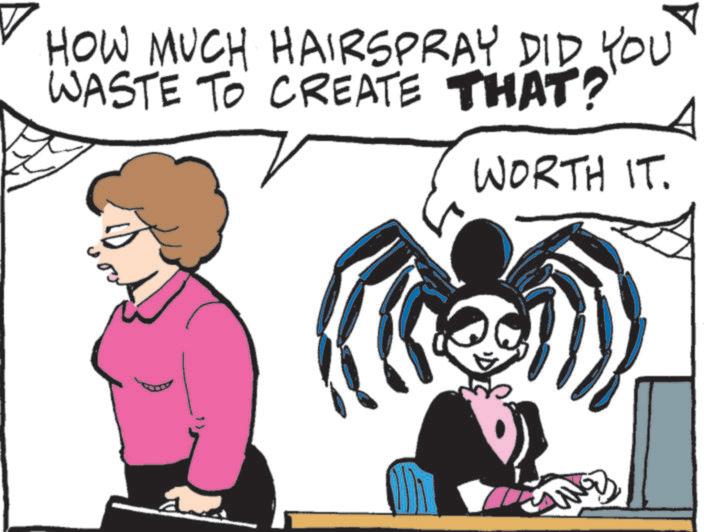 Arachnid OCR: V HOW MUCH HAIRSPRAY DID YOU WASTE TO CREATE THAT? WORTH IT. V HOW MUCH HAIRSPRAY DID YOU WASTE TO CREATE THAT ? WORTH IT .