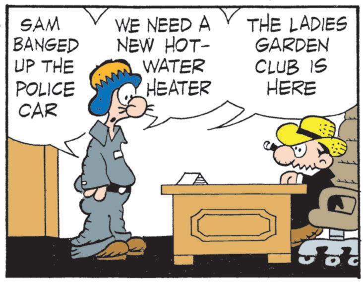 Fictional character OCR: SAM BANGED UP THE WE NEED A NEW HOT- THE LADIES GARDEN WATER CLUB IS POLICE CAR HEATER HERE Lot SAM BANGED UP THE WE NEED A NEW HOT- THE LADIES GARDEN WATER CLUB IS POLICE CAR HEATER HERE Lot