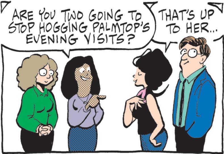 Fiction OCR: ARE YOU TWO GOING TO THAT'S UP STOP HOGGING PALMTOP'S TO HER... EVENING VISITS? ARE YOU TWO GOING TO THAT'S UP STOP HOGGING PALMTOP'S TO HER ... EVENING VISITS ?