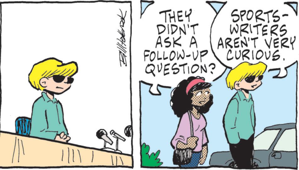 Animation OCR: ??????? |||THEY DIDN'T SPORTS- WRITERS ASK A AREN'T VERY FOLLOW-UP QUESTION? CURIOUS. ??????? ||| THEY DIDN'T SPORTS- WRITERS ASK A AREN'T VERY FOLLOW - UP QUESTION ? CURIOUS .