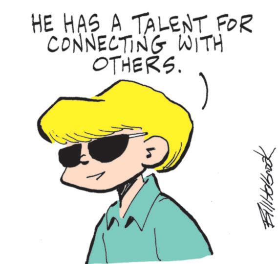 Photo caption OCR: HE HAS A TALENT FOR CONNECTING WITH OTHERS. Holbrook HE HAS A TALENT FOR CONNECTING WITH OTHERS . Holbrook