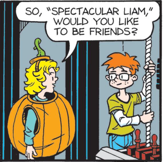 Comic book OCR: SO" WOULD YOU LIKE TO BE FRIENDS? SO" SPECTACULAR LIAM" WOULD YOU LIKE TO BE FRIENDS ?