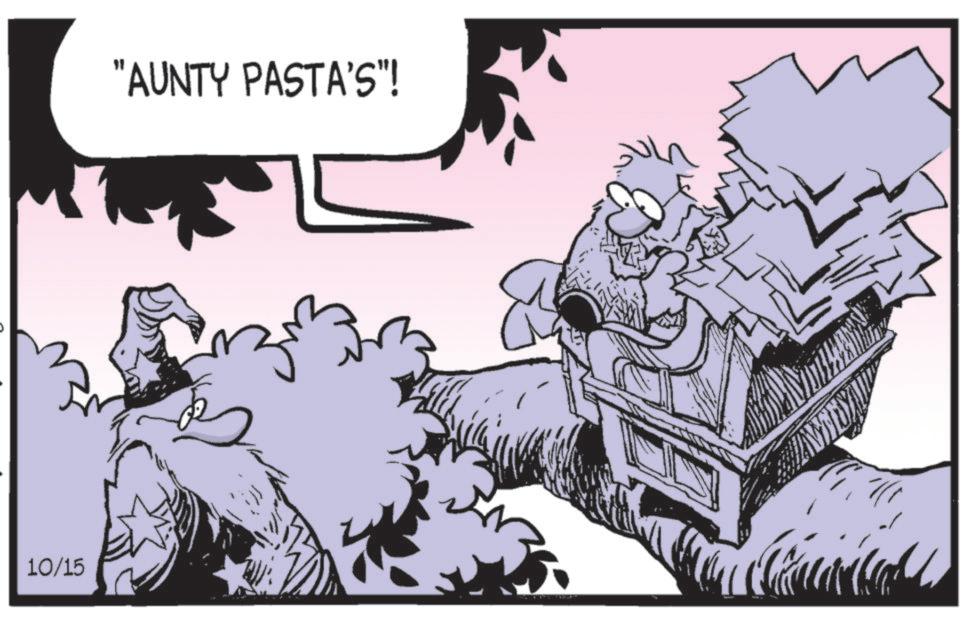 Graphics OCR: 10/15 "AUNTY PASTA'S"! 10/15 " AUNTY PASTA'S " !