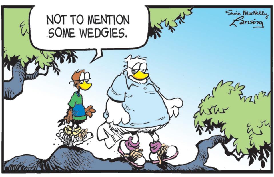 Fiction OCR: NOT TO MENTION SOME WEDGIES. Susie MacNelly Lansing ???? 33 NOT TO MENTION SOME WEDGIES . Susie MacNelly Lansing ???? 33