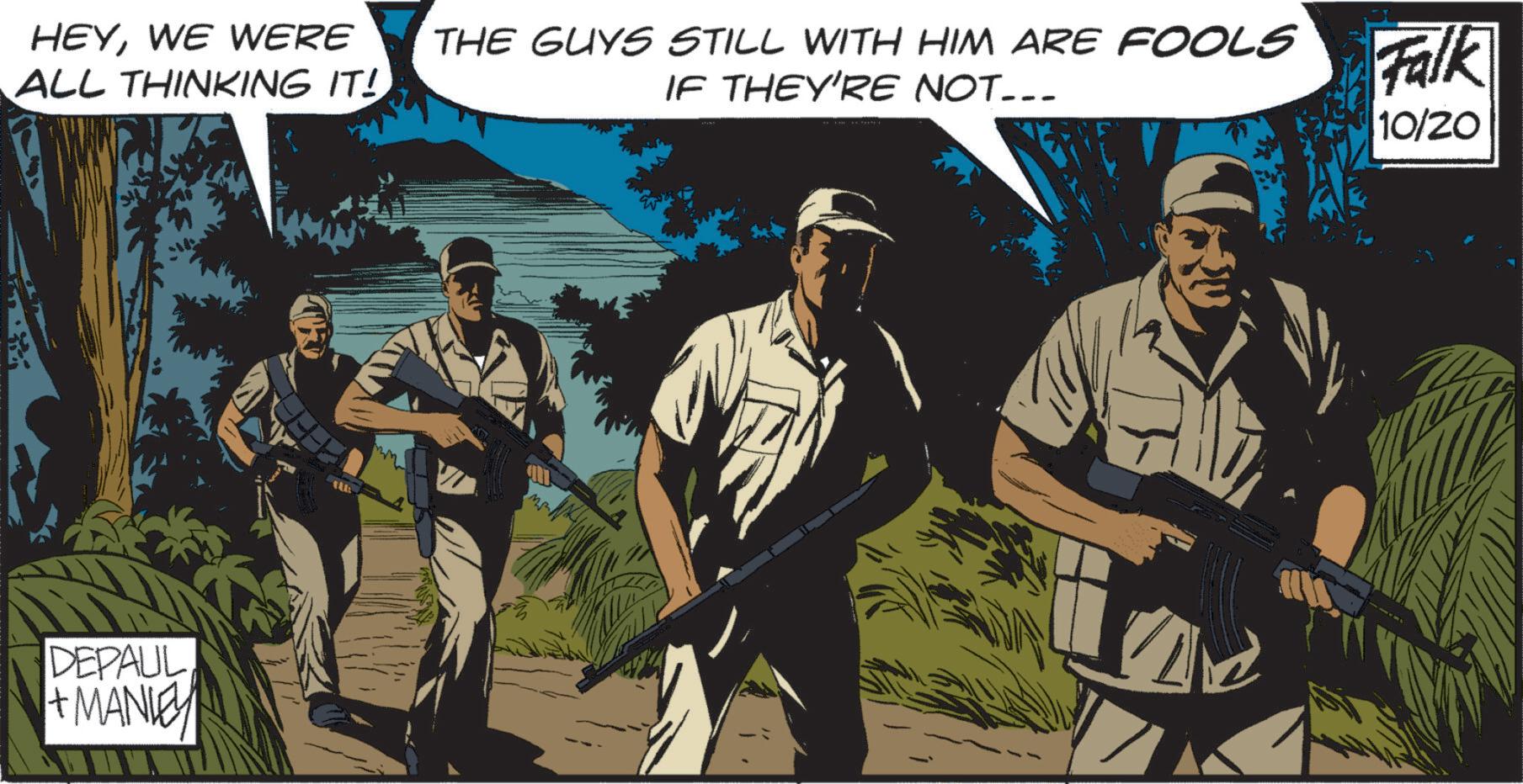 Shotgun OCR: HEYWE WERE ALL THINKING IT! DEPAUL +MANLEY THE GUYS STILL WITH HIM ARE FOOLS IF THEY'RE NOT... Falk 10/20 HEYWE WERE ALL THINKING IT ! DEPAUL + MANLEY THE GUYS STILL WITH HIM ARE FOOLS IF THEY'RE NOT ... Falk 10/20