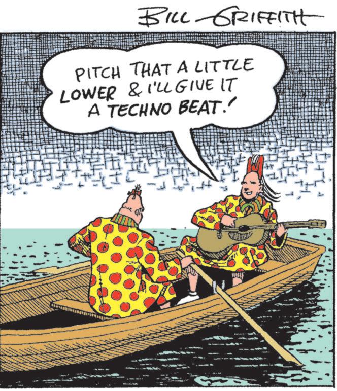 Water transportation OCR: BILL GRIFFITH PITCH THAT A LITTLE LOWER & I'LL GIVE IT A TECHNO BEAT!' BILL GRIFFITH PITCH THAT A LITTLE LOWER & I'LL GIVE IT A TECHNO BEAT ! '