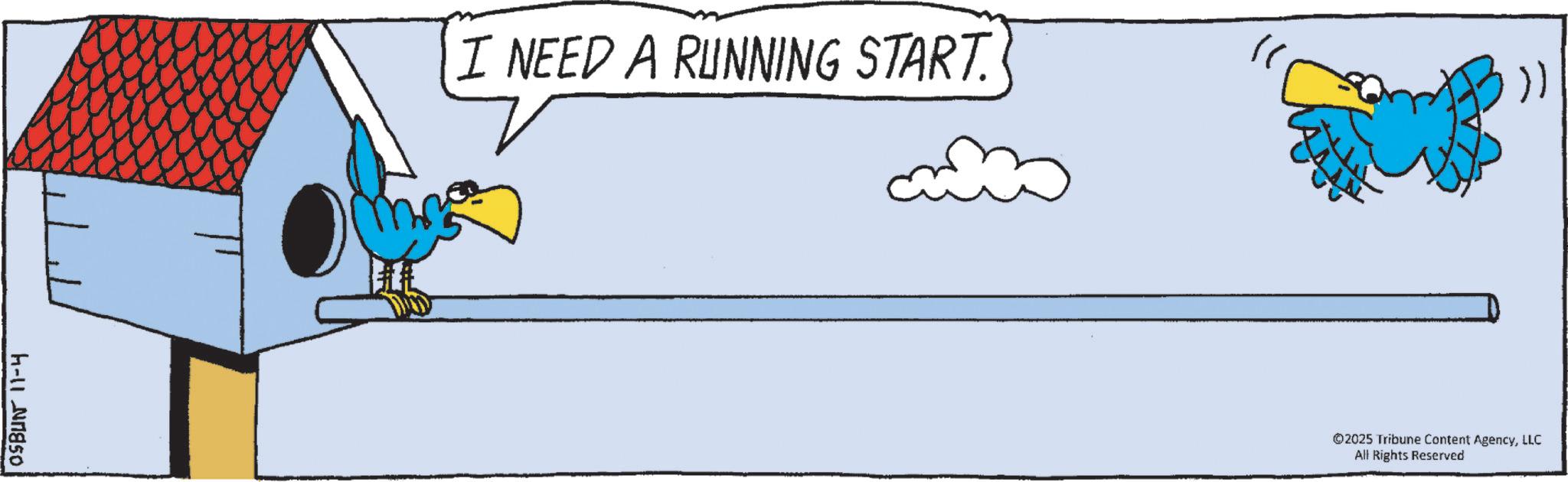 Tail OCR: OSBUN 11-4 I NEED A RUNNING START. 2025 Tribune Content AgencyLLC All Rights Reserved OSBUN 11-4 I NEED A RUNNING START . 2025 Tribune Content AgencyLLC All Rights Reserved