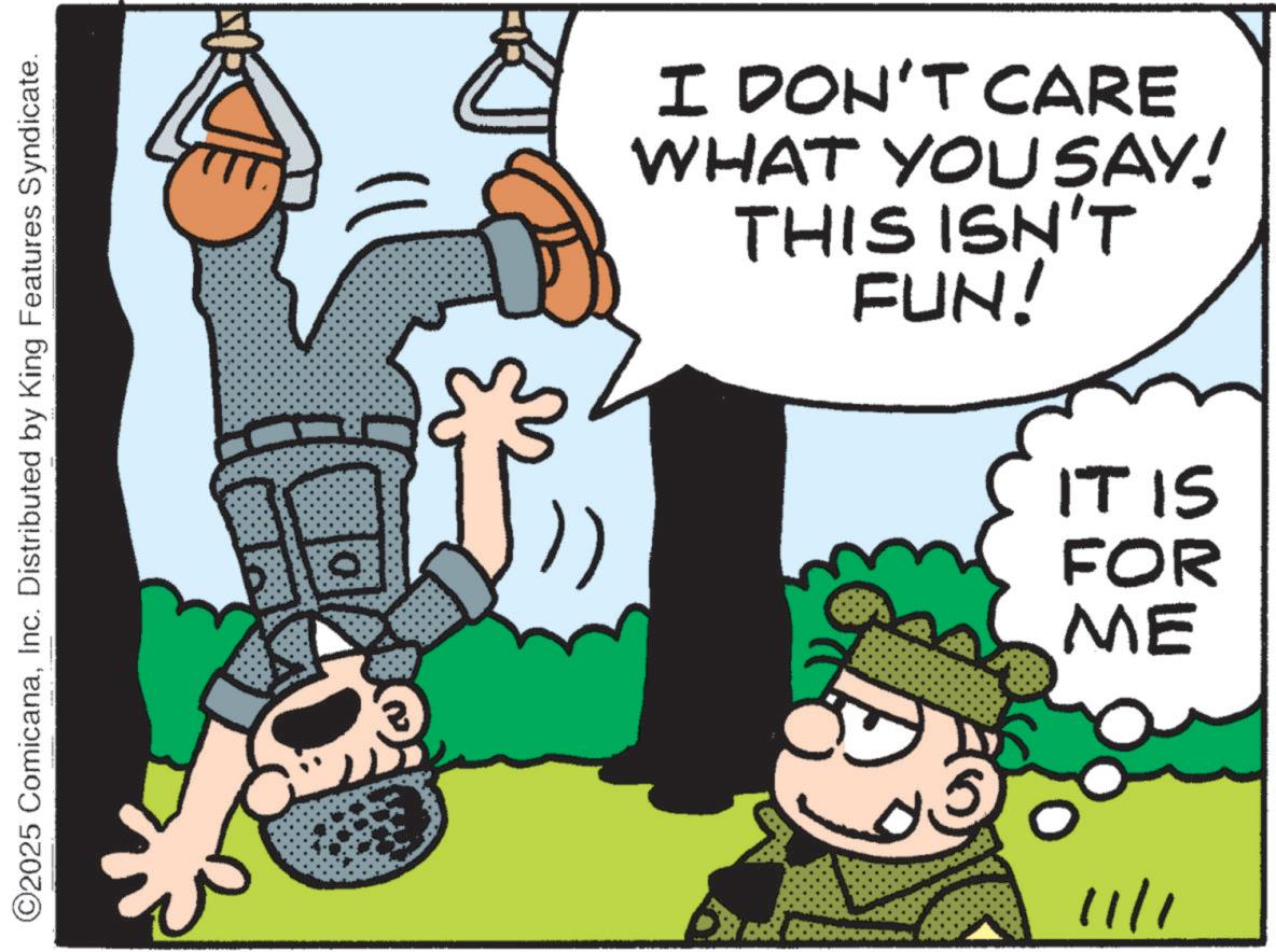 Comic book OCR: ©2025 ComicanaInc. Distributed by King Features Syndicate. I DON'T CARE WHAT YOU SAY! THIS ISN'T FUN! IT IS FOR ME 11/1 © 2025 ComicanaInc. Distributed by King Features Syndicate . I DON'T CARE WHAT YOU SAY ! THIS ISN'T FUN ! IT IS FOR ME 11/1