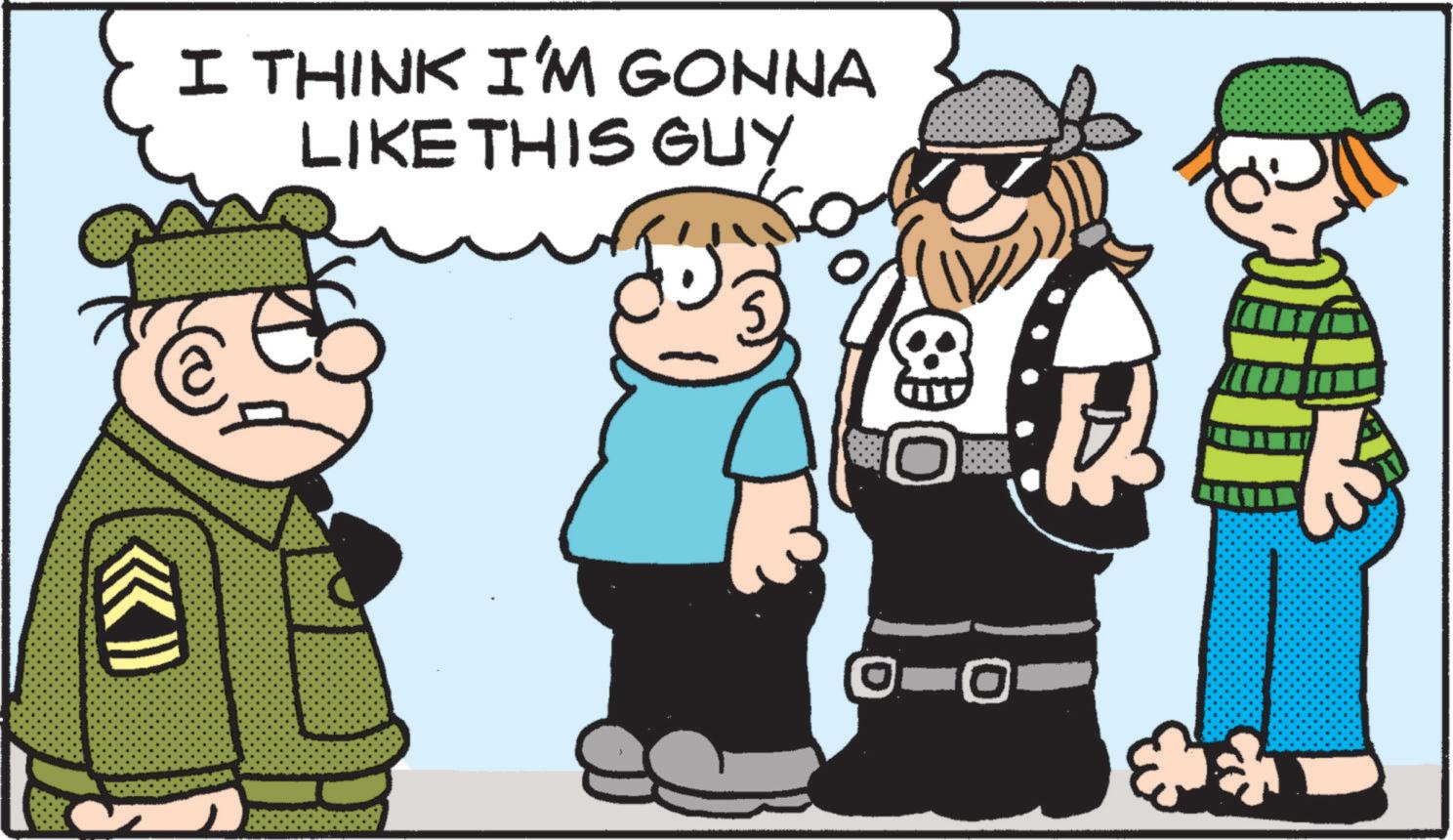 Photo caption OCR: I THINK I'M GONNA LIKE THIS GUY I THINK I'M GONNA LIKE THIS GUY
