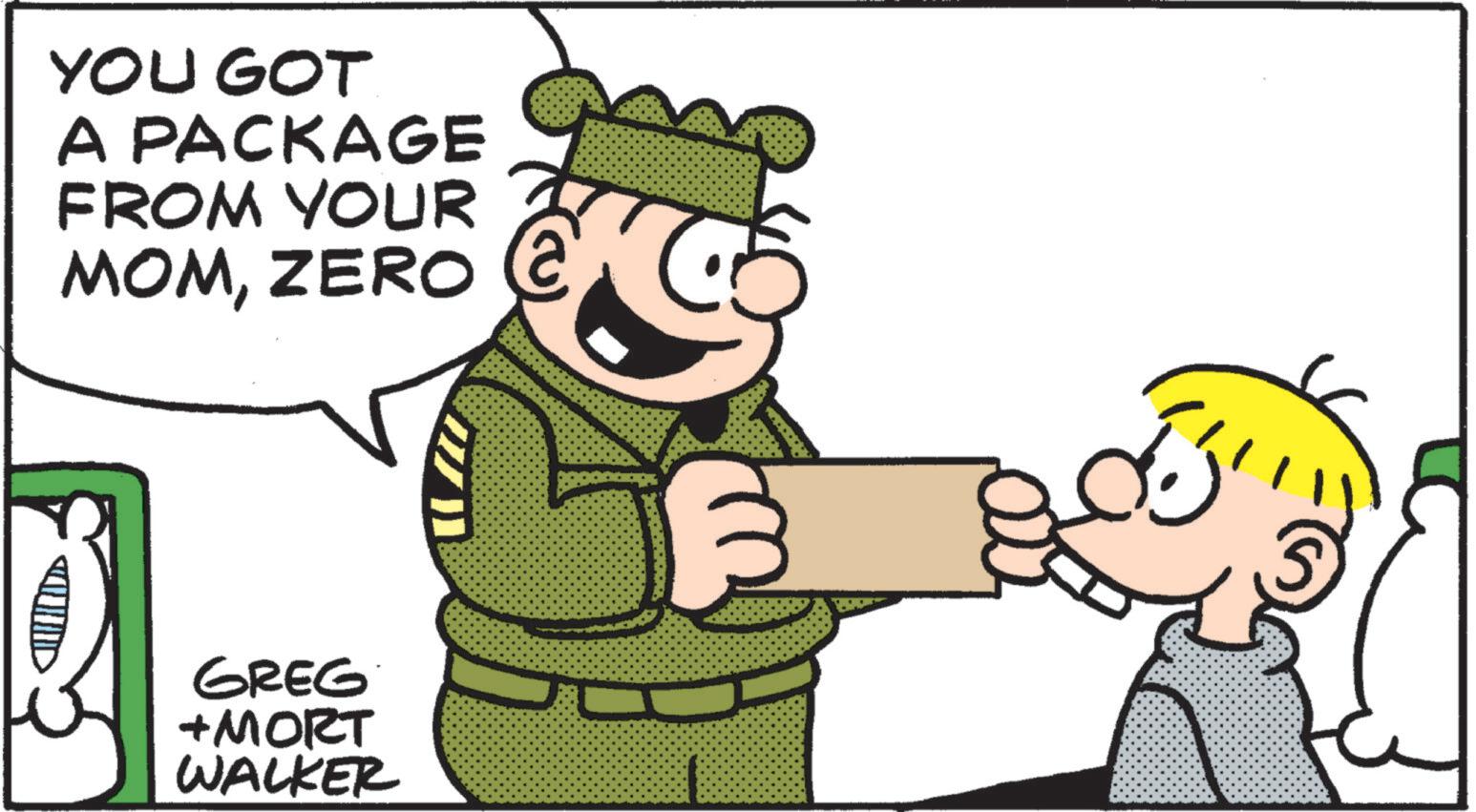 Pleased OCR: YOU GOT A PACKAGE FROM YOUR MOMZERO GREG + MORT WALKER YOU GOT A PACKAGE FROM YOUR MOMZERO GREG + MORT WALKER