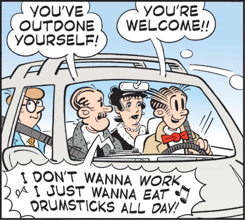 Kit car OCR: YOU'VE OUTDONE YOURSELF! YOU'RE WELCOME!! I DON'T WANNA WORK I JUST WANNA EAT DRUMSTICKS ALL DAY! YOU'VE OUTDONE YOURSELF ! YOU'RE WELCOME !! I DON'T WANNA WORK I JUST WANNA EAT DRUMSTICKS ALL DAY !