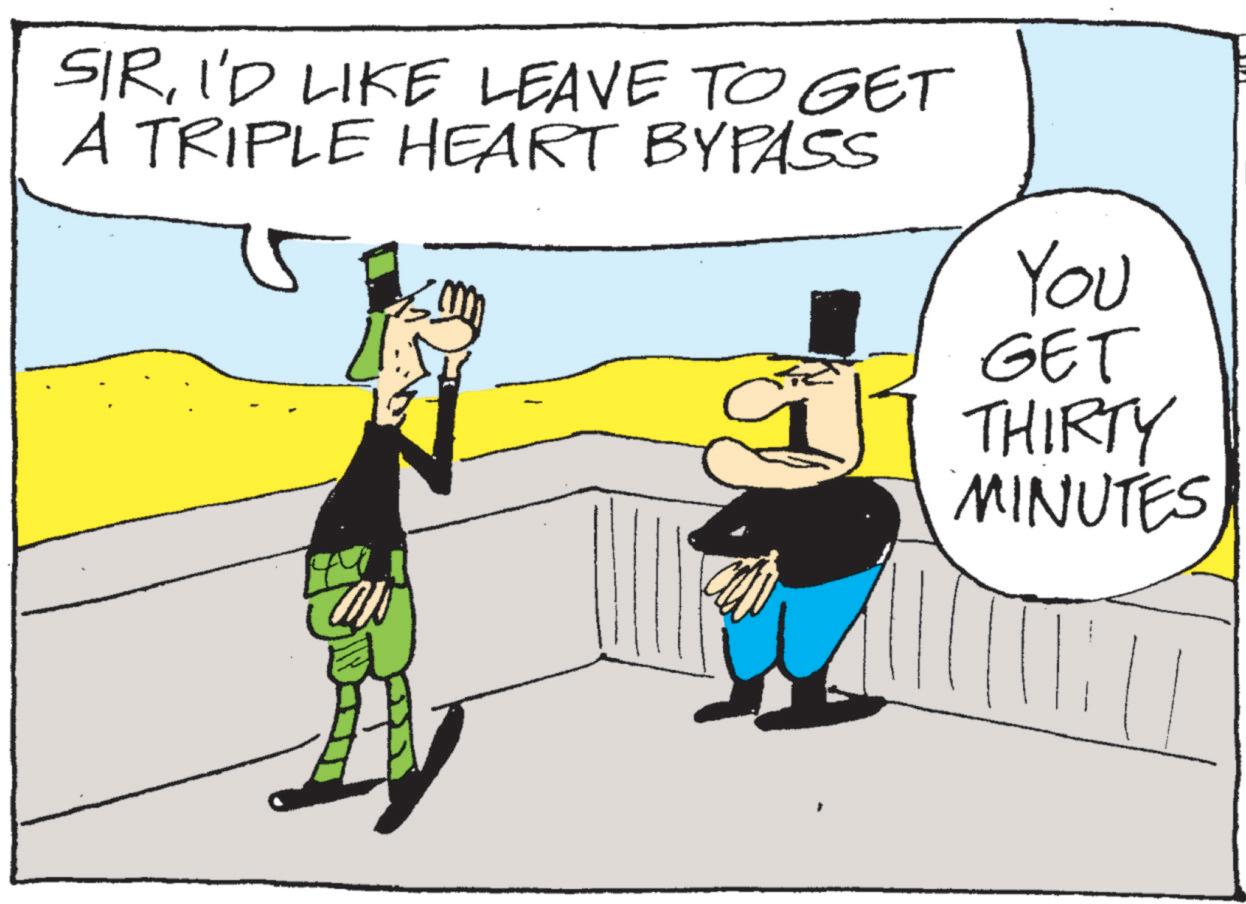 Photo caption OCR: SIRI'D LIKE LEAVE TO GET A TRIPLE HEART BYPASS You GET THIRTY MINUTES SIRI'D LIKE LEAVE TO GET A TRIPLE HEART BYPASS You GET THIRTY MINUTES