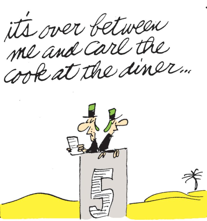 OCR: it's over between me and care the cook at the diner... D it's over between me and care the cook at the diner ... D