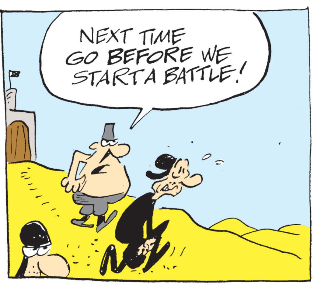 Animated cartoon OCR: NEXT TIME GO BEFORE WE STARTA BATTLE! NEXT TIME GO BEFORE WE STARTA BATTLE !