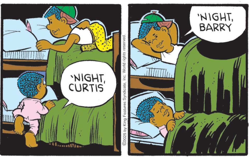 Comic book OCR: CURTIS NIGHTInc. World rights reserved. BARRY 'NIGHTCURTIS NIGHT© 2025 by King Features SyndicateInc. World rights reserved . BARRY ' NIGHT