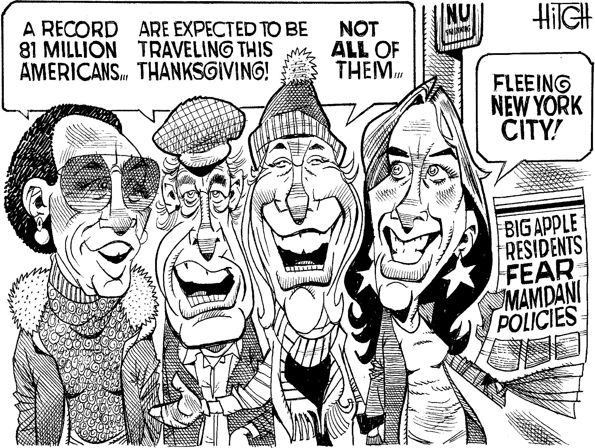 Pleased OCR: A RECORD ARE EXPECTED TO BE 81 MILLION TRAVELING THIS AMERICANS... THANKSGIVING! NOT ALL OF THEM INUI SMIRKEG HilcH FLEEING NEW YORK CITY! BIG APPLE RESIDENTS FEAR MAMDANI POLICIES A RECORD ARE EXPECTED TO BE 81 MILLION TRAVELING THIS AMERICANS ... THANKSGIVING ! NOT ALL OF THEM INUI SMIRKEG HilcH FLEEING NEW YORK CITY ! BIG APPLE RESIDENTS FEAR MAMDANI POLICIES