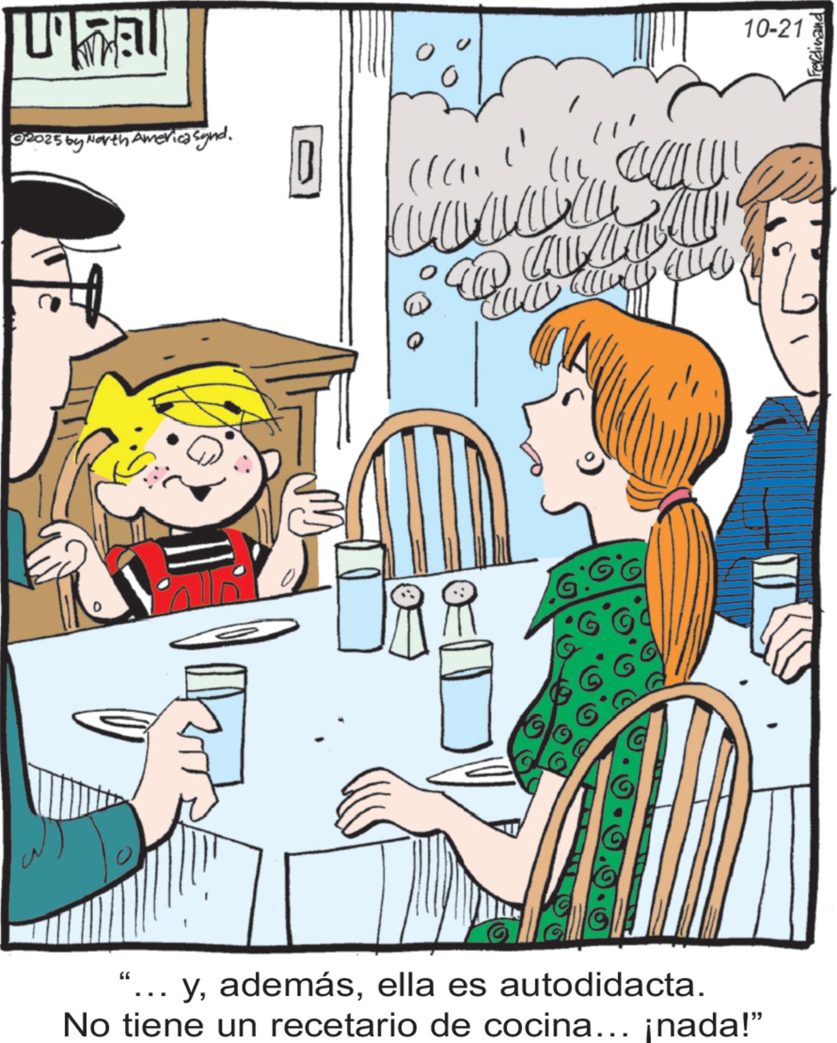 Child OCR: U © 2023 by North America synd. D ?? ? ww yella es autodidacta. No tiene un recetario de cocina... ¡nada!" 10-21 Ferdinand U © 2023 by North America synd . D ?? ? ww yella es autodidacta . No tiene un recetario de cocina ... ¡ nada ! " 10-21 Ferdinand