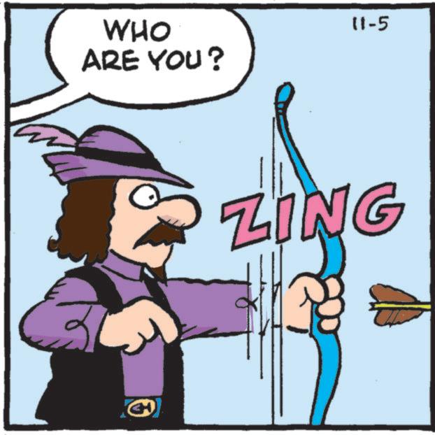 Animated cartoon OCR: WHO ARE YOU? 11-5 ZING WHO ARE YOU ? 11-5 ZING