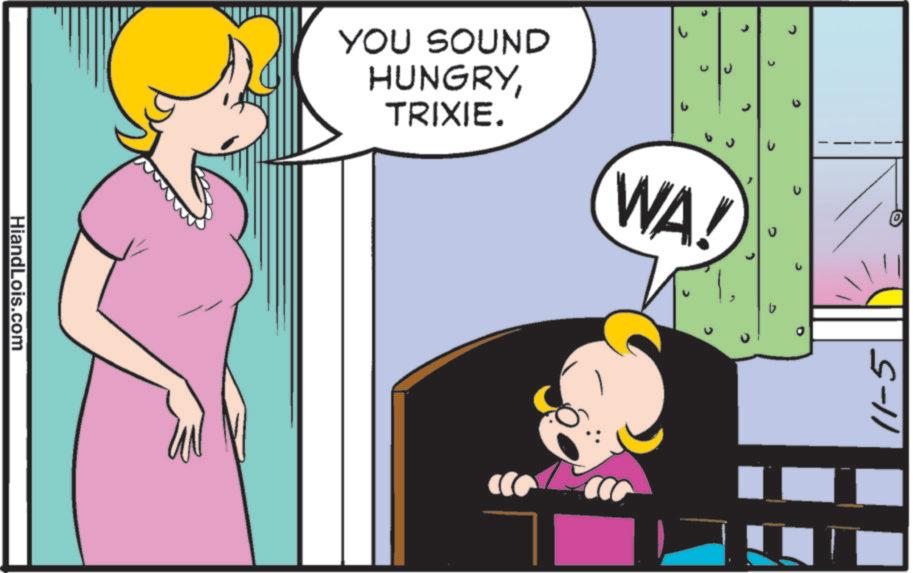 Pleased OCR: HiandLois.com YOU SOUND HUNGRYTRIXIE. ? - WA! 11-5 HiandLois.com YOU SOUND HUNGRYTRIXIE . ? - WA ! 11-5