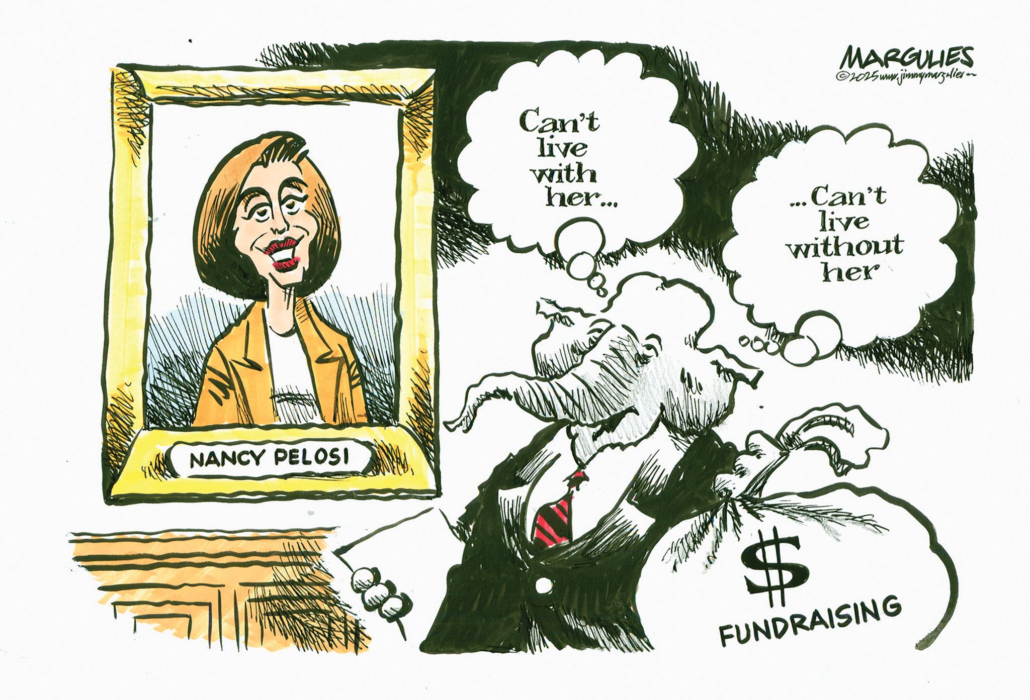 Animation OCR: NANCY PELOSI 02 MARGULIES 2025 www.jimmymazlies Can't live with her... ... Can't live without her FUNDRAISING NANCY PELOSI 02 MARGULIES 2025 www.jimmymazlies Can't live with her ... ... Can't live without her FUNDRAISING