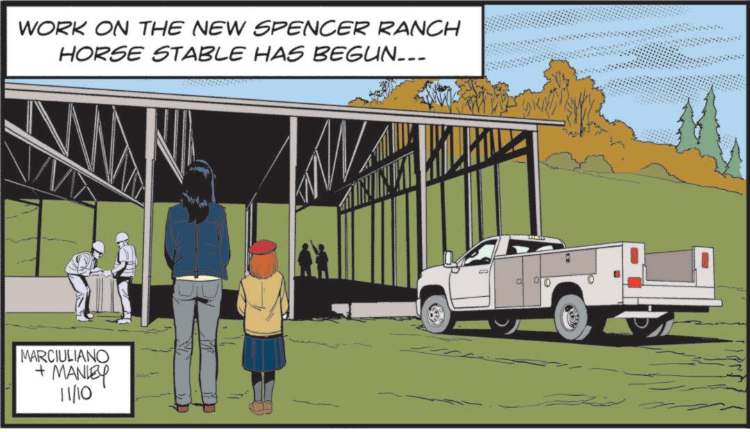 Shed OCR: WORK ON THE NEW SPENCER RANCH HORSE STABLE HAS BEGUN... MARCIULIANO + MANLEY 11/10 WORK ON THE NEW SPENCER RANCH HORSE STABLE HAS BEGUN ... MARCIULIANO + MANLEY 11/10