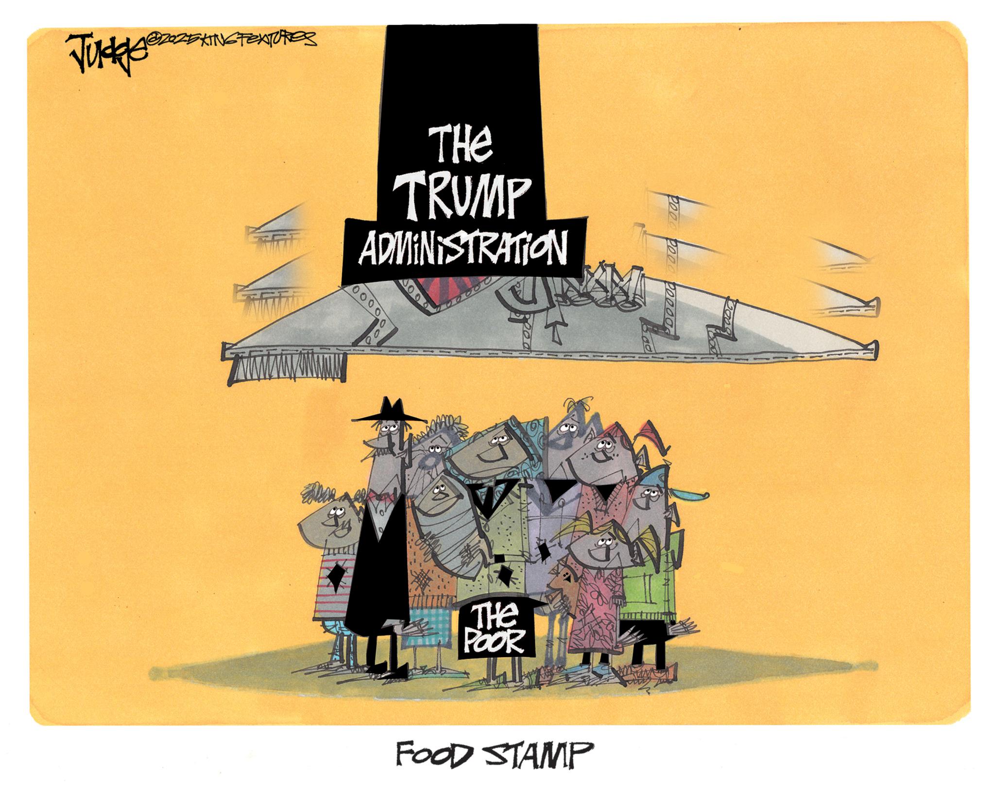 Graphic design OCR: EXING TEXTURES THE TRUMP ADMINISTRATION 1000 00 000 2000 2000 20000 THE POOR FOOD STAMP EXING TEXTURES THE TRUMP ADMINISTRATION 1000 00 000 2000 2000 20000 THE POOR FOOD STAMP