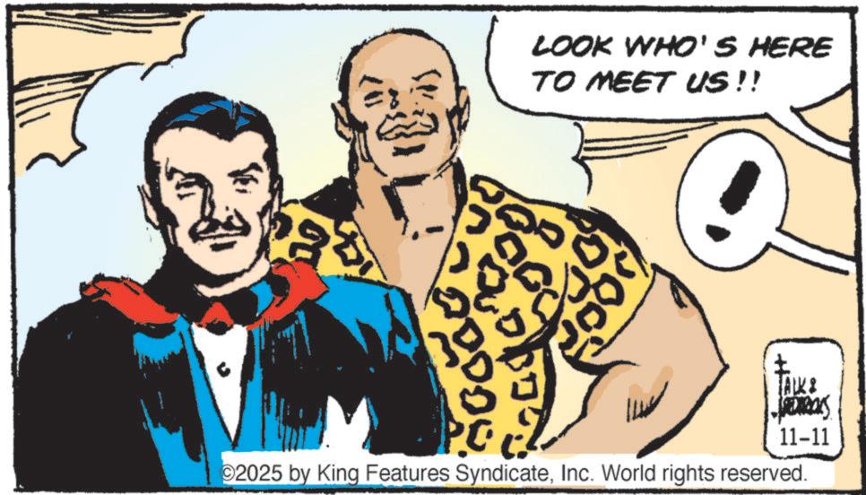 Comic book OCR: 0 LOOK WHO'S HERE TO MEET US!! TALK REDNECKS 11-11 2025 by King Features SyndicateInc. World rights reserved. 0 LOOK WHO'S HERE TO MEET US !! TALK REDNECKS 11-11 2025 by King Features SyndicateInc. World rights reserved .