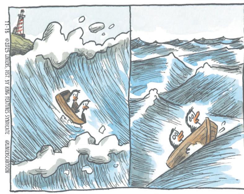 Boats and boating--Equipment and supplies OCR: 100 11-18 2025 LINIERSDIST. BY KING FEATURES SYNDICATE @LINIERSCARTOON 100 11-18 2025 LINIERSDIST . BY KING FEATURES SYNDICATE @LINIERSCARTOON