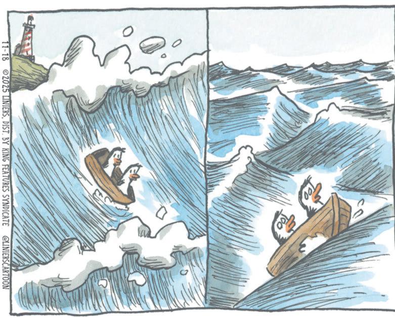 Boats and boating--Equipment and supplies OCR: 11-18 2025 LINIERSDIST. BY KING FEATURES SYNDICATE @LINIERSCARTOON 11-18 2025 LINIERSDIST . BY KING FEATURES SYNDICATE @LINIERSCARTOON