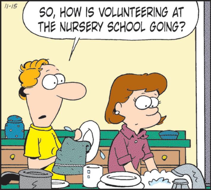 Fictional character OCR: 11-15 ?? SOHOW IS VOLUNTEERING AT THE NURSERY SCHOOL GOING? 11-15 ?? SOHOW IS VOLUNTEERING AT THE NURSERY SCHOOL GOING ?