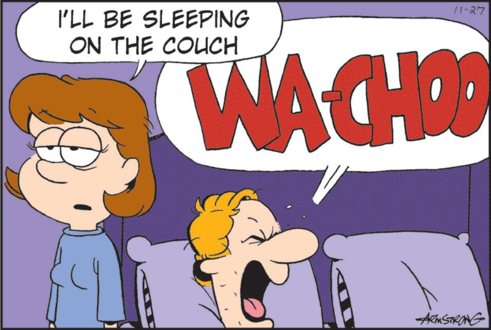 Animated cartoon OCR: I'LL BE SLEEPING ON THE COUCH 11-27 WA CHOO ARMSTRONG I'LL BE SLEEPING ON THE COUCH 11-27 WA CHOO ARMSTRONG