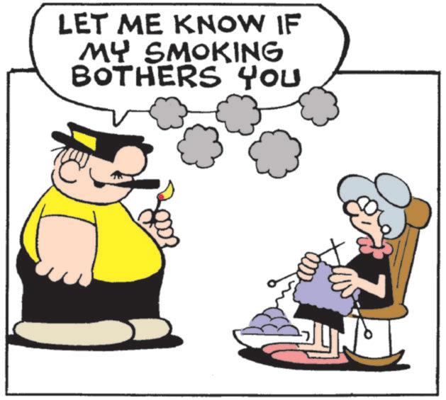 Graphics OCR: LET ME KNOW IF MY SMOKING BOTHERS You LET ME KNOW IF MY SMOKING BOTHERS You