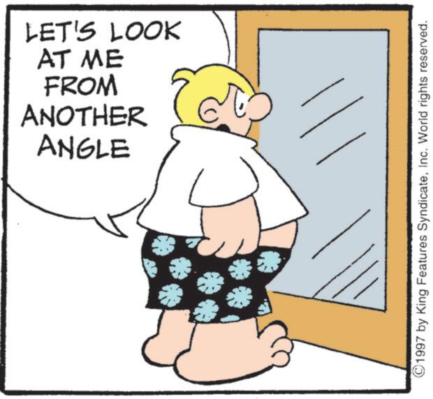 Photo caption OCR: ANGLE ANOTHER FROM AT ME LET'S LOOK ©1997 by King Features SyndicateInc. World rights reserved. ANGLE ANOTHER FROM AT ME LET'S LOOK © 1997 by King Features SyndicateInc. World rights reserved .