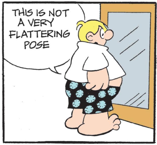 Photo caption OCR: THIS IS NOT A VERY FLATTERING POSE THIS IS NOT A VERY FLATTERING POSE