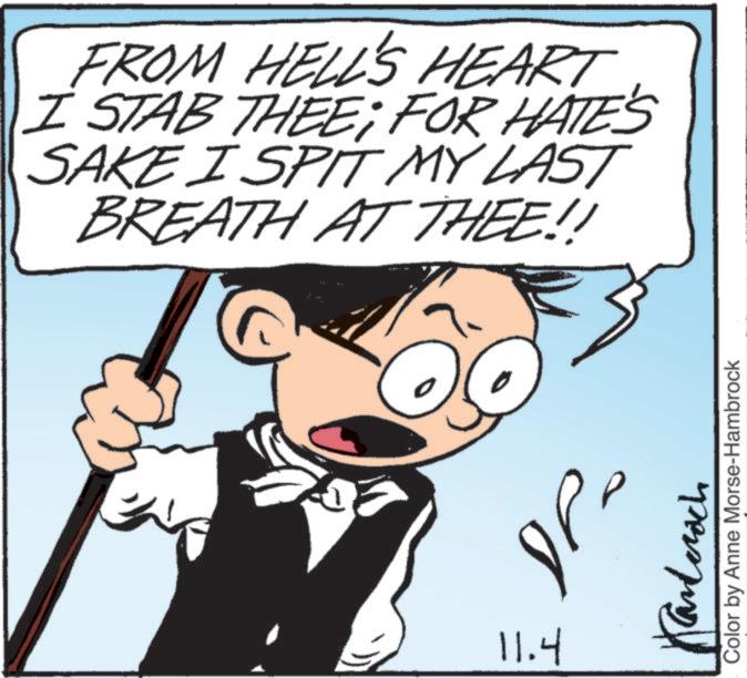 Pleased OCR: FROM HELL'S HEART I STAB THEE; FOR HATES SAKE I SPIT MY LAST BREATH AT THEE!! ??? Panderoch Color by Anne Morse-Hambrock 11.4 FROM HELL'S HEART I STAB THEE ; FOR HATES SAKE I SPIT MY LAST BREATH AT THEE !! ??? Panderoch Color by Anne Morse - Hambrock 11.4